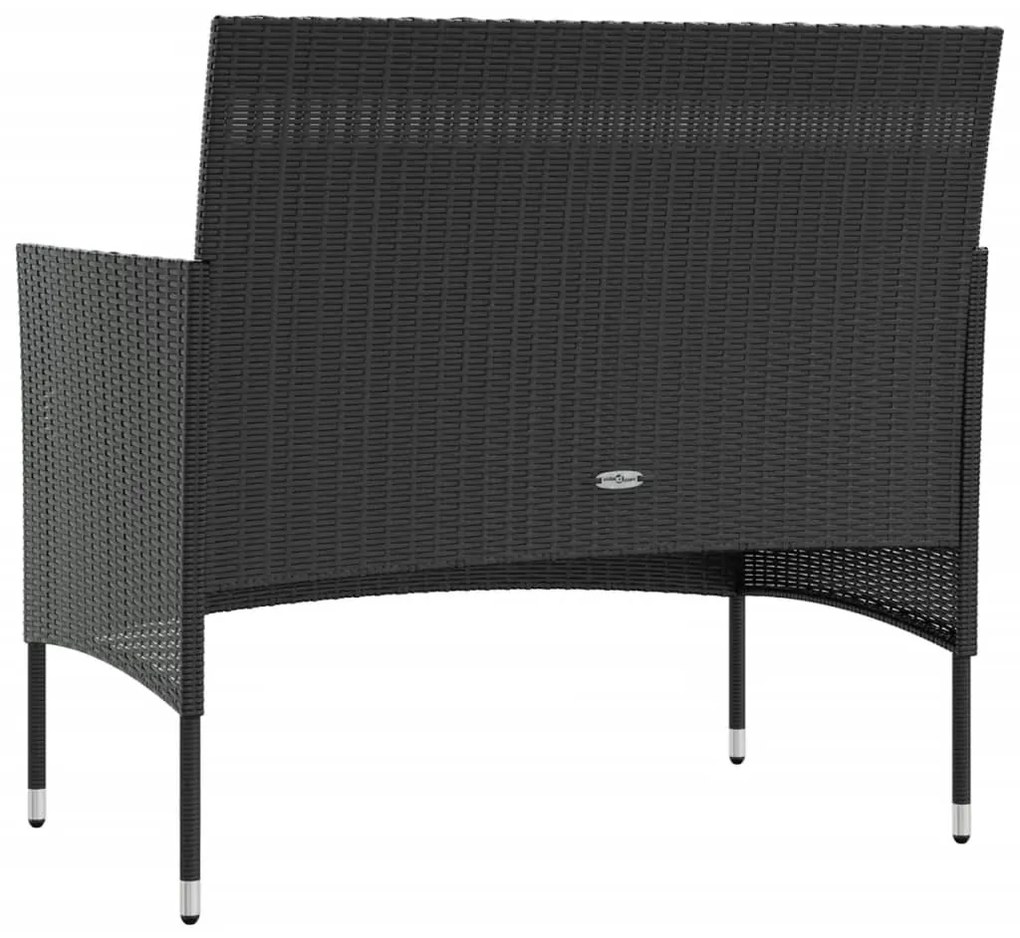 Set Divani da Giardino 16 pz con Cuscini in Polyrattan Nero