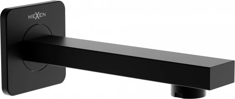 Mexen Cube beccuccio per vasca a parete, nero - 79370-70