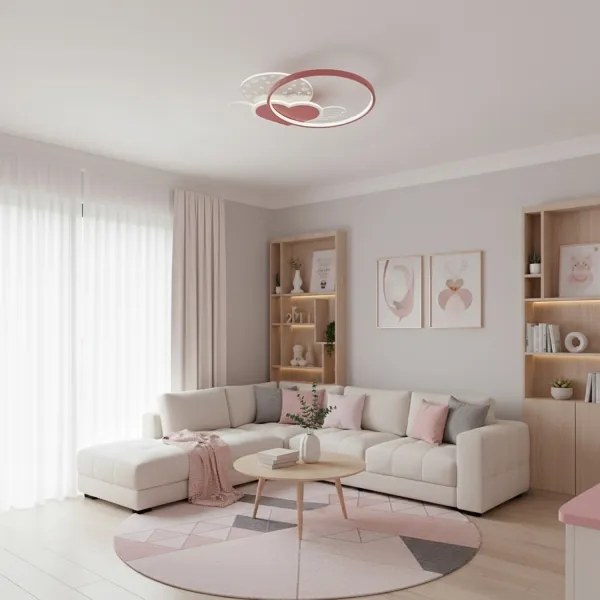 Brilagi - Plafoniera per bambini LOVE LED/48W/230V 3000/4500/6000K rosa