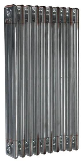 Radiatore acqua calda in acciaio 4 colonne, 5 elementi interasse 81,3 cm, grigio