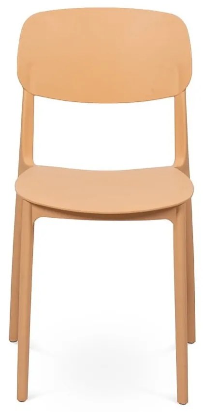 Sedia da esterno color pesca in plastica Hébé – Bonami Essentials