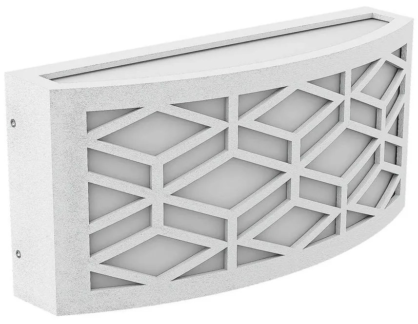Applique Slim per Esterni con Griglia decorativa IP65 - E27 Bianca