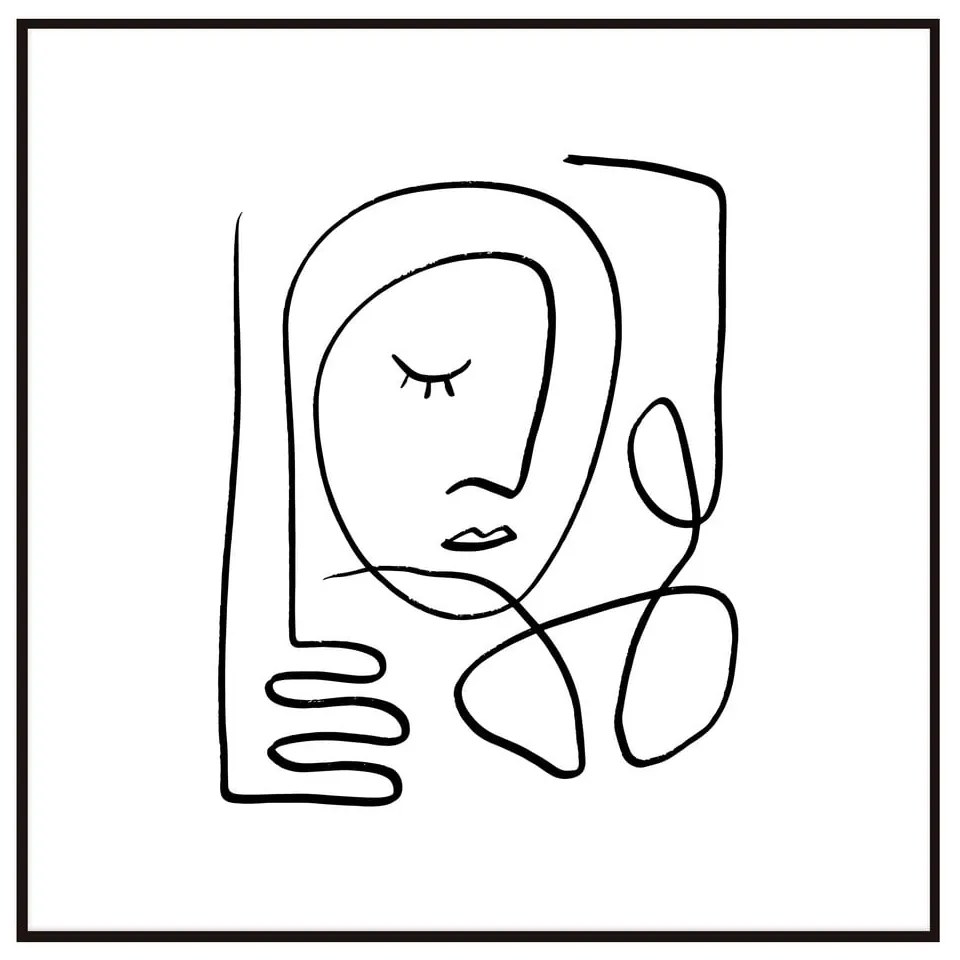 Dipinto 50x50 cm Linear Face – Styler