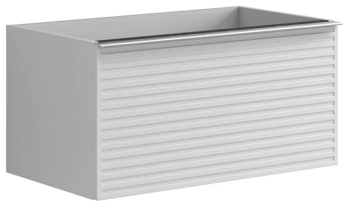 Mobile da bagno sotto lavabo Pixel stripes bianco laccato opaco L 80 x H 40 x P 45.5 cm 2 cassetti, lavabo non incluso