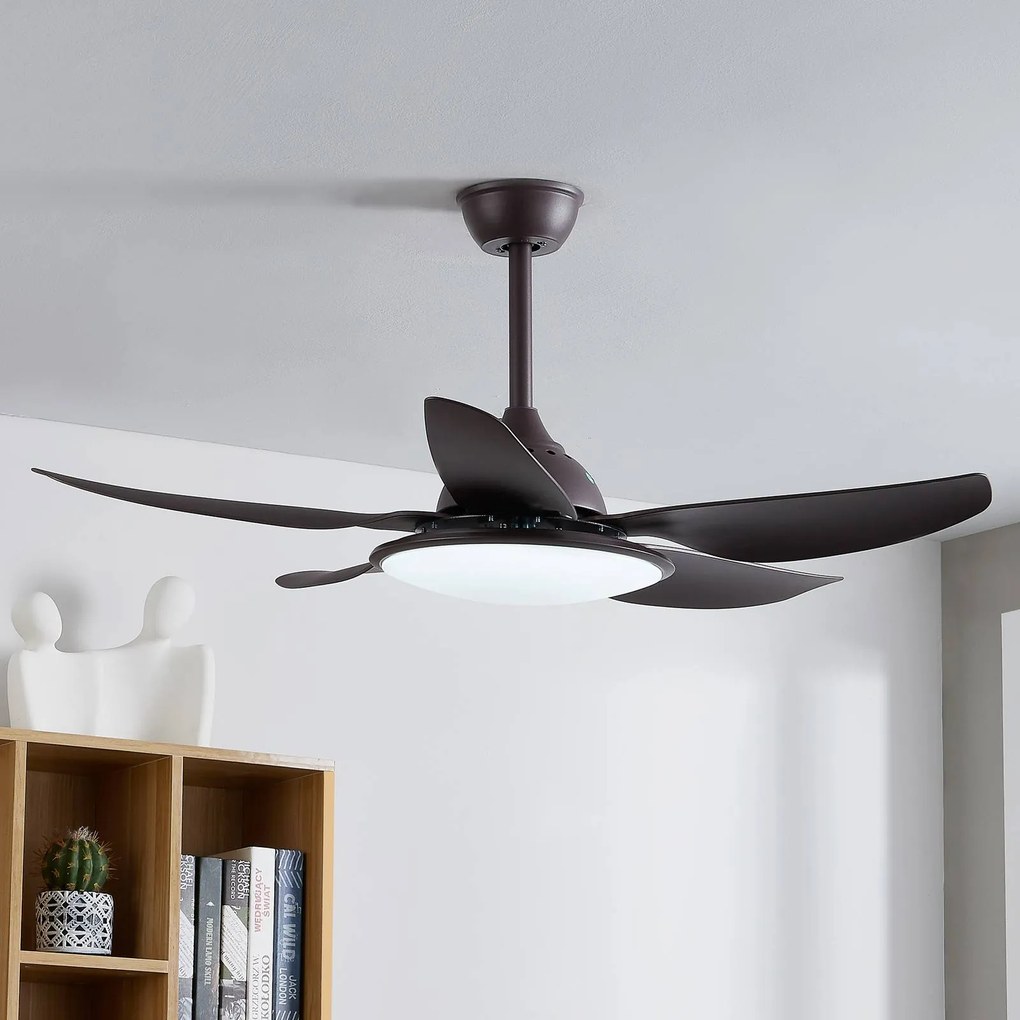 Starluna Kajima ventilatore soffitto LED marrone