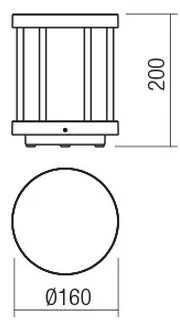 Redo 90577 - Lampada da esterno a LED KALEN LED/8W/230V 3000K 20 cm IP65 antracite