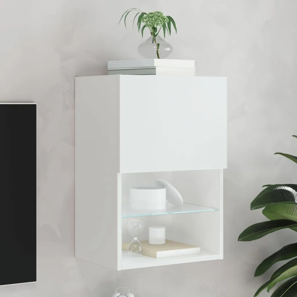 Mobile Tv Con Luci Led Bianco 40,5x30x60 Cm /