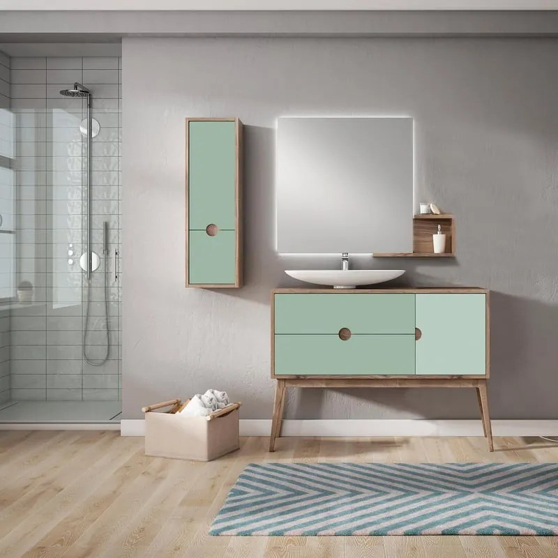 Mobile da bagno sotto lavabo Kompas rovere chiaro L 120 x H 48 x P 45 cm, lavabo non incluso