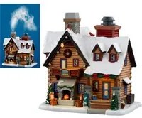 Thicket Falls Cabin Smoking Lemax decorazione Natale