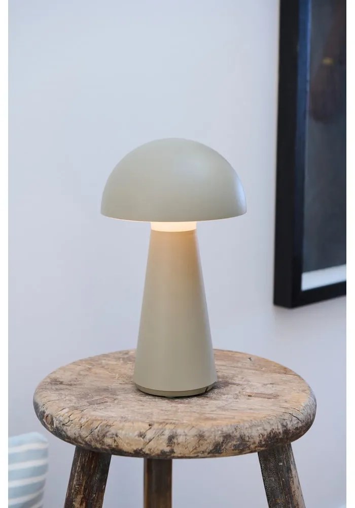 Lampada da tavolo LED grigia con telecomando (altezza totale 28 cm) Sam – Sirius