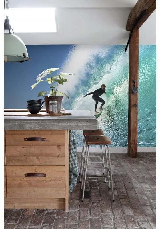 Fotomurale Surfer, blu