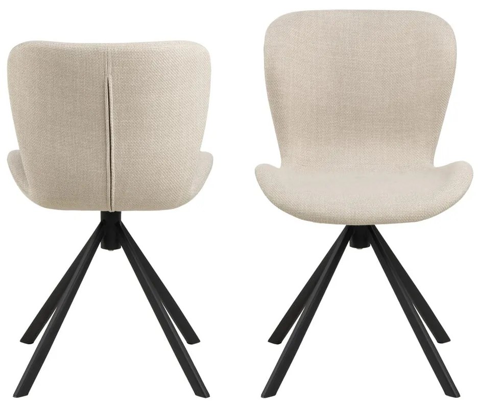 Sedie da pranzo color crema in set di 2 Batilda - Actona