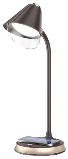 Immax 08971L - Lampada da tavolo LED dimmerabile FINCH LED/9W/12/230V marrone/oro