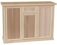 Credenza 3 porte 1 cassetto legno grezzo 120x40x88 - Mobili 2G