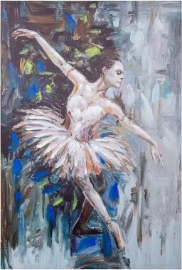Quadro Alexandra House Living Legno Ballerina 80 x 120 x 3 cm