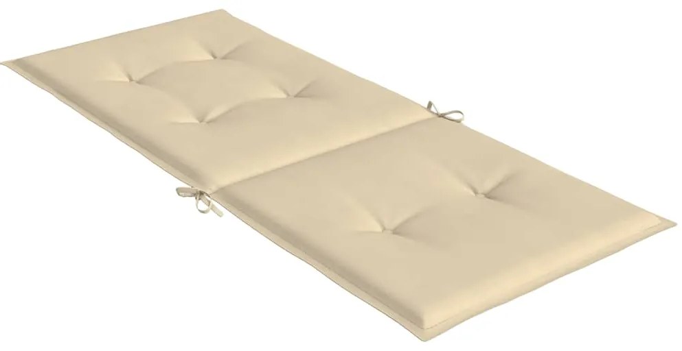 Cuscini per Sedie 4 pz Beige 120x50x3 cm in Tessuto