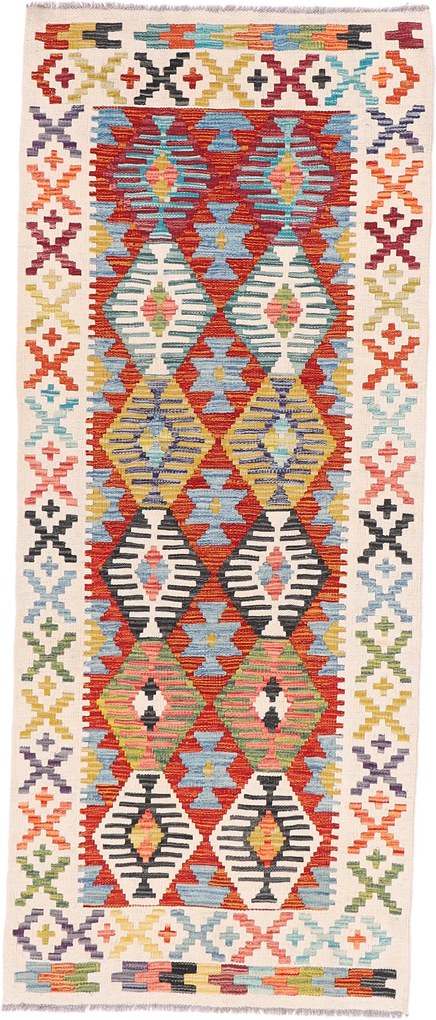 Kilim Tappeto orientale 80x200 (Pakistan) Annodato A Mano