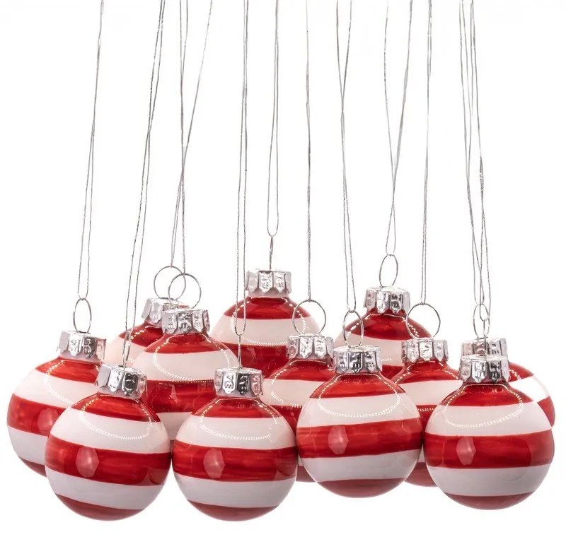 Set di palline di Natale in vetro fatte a mano 12 pz ø 3 cm Mini Bauble – Sass &amp; Belle
