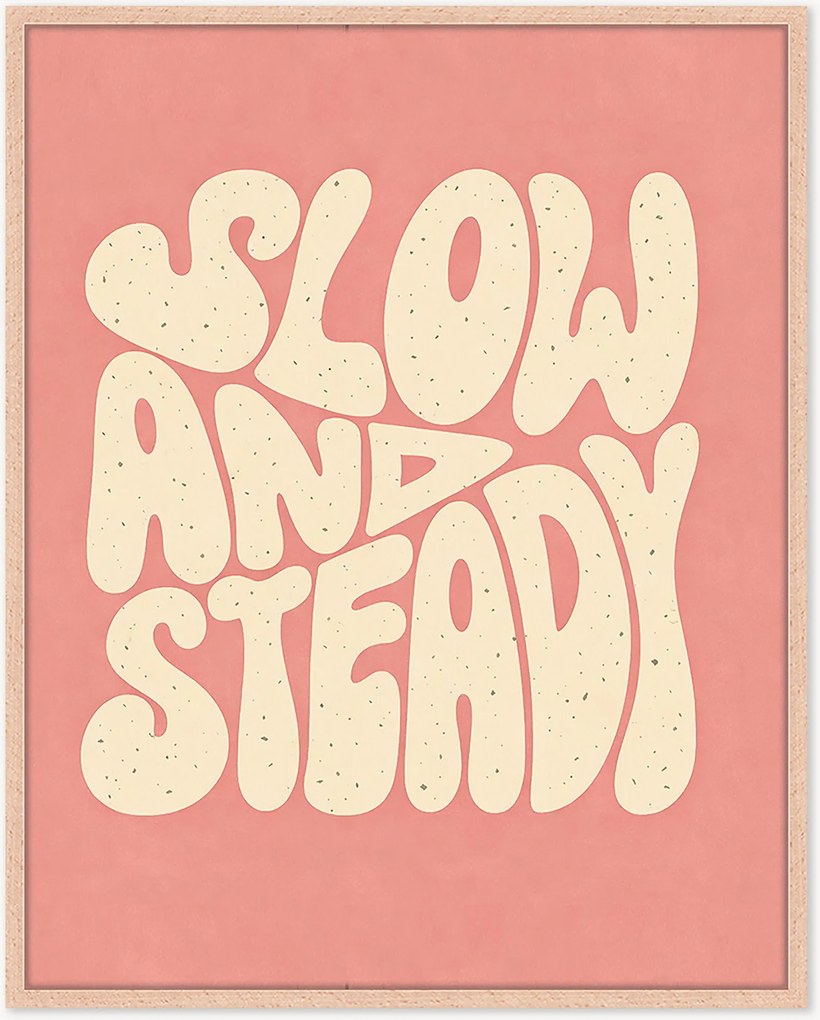Stampa digitale incorniciata fatta a mano Slow & Steady