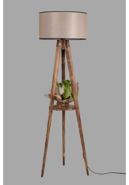 Lampada da terra TRIPOD 1xE27/60W/230V beige/marrone