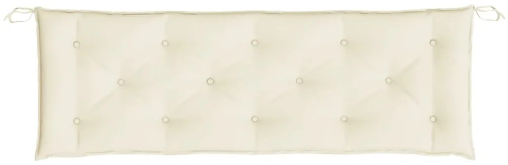 Cuscino per Panca Bianco Crema 150x50x7 cm in Tessuto Oxford