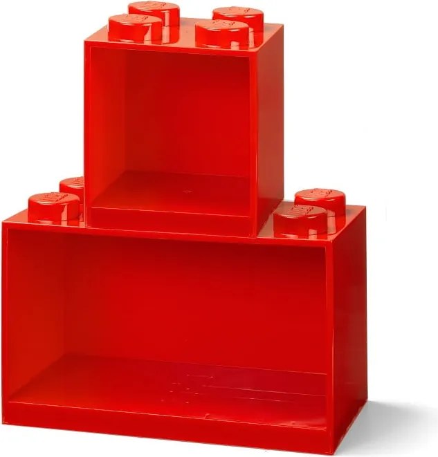 Set di 2 mensole da parete rosse per bambini Brick - LEGO®