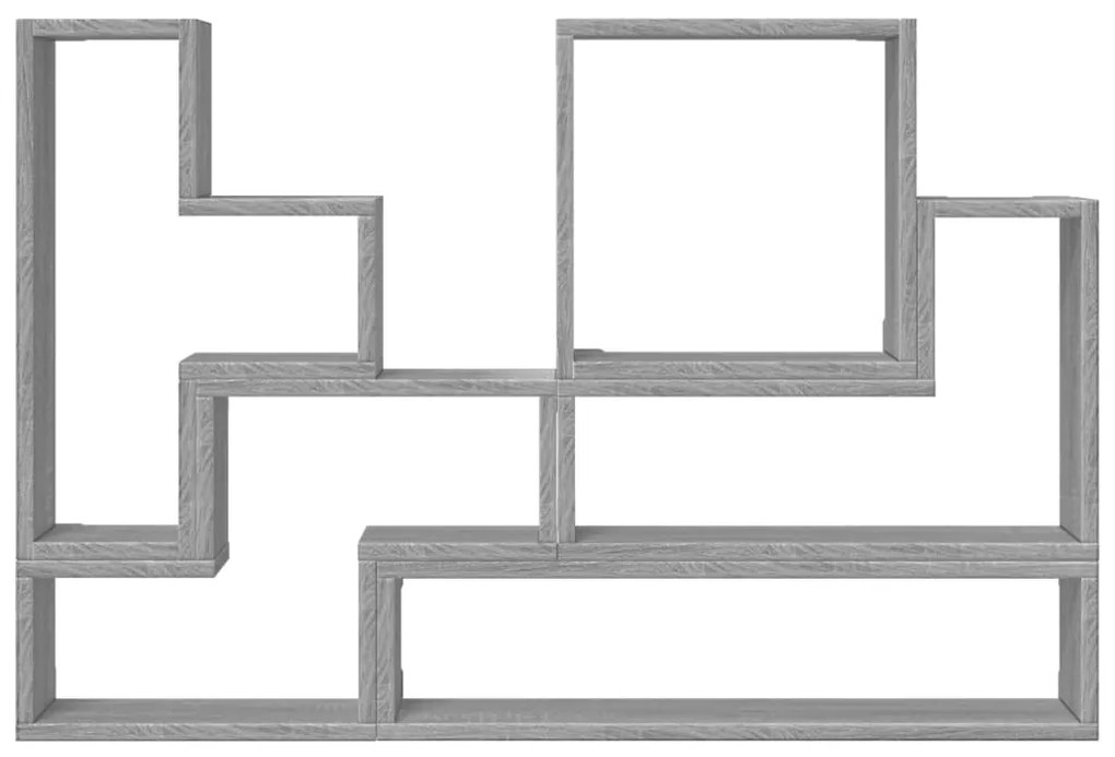 Mensola a muro grigio sonoma 96x12x64 cm in legno multistrato