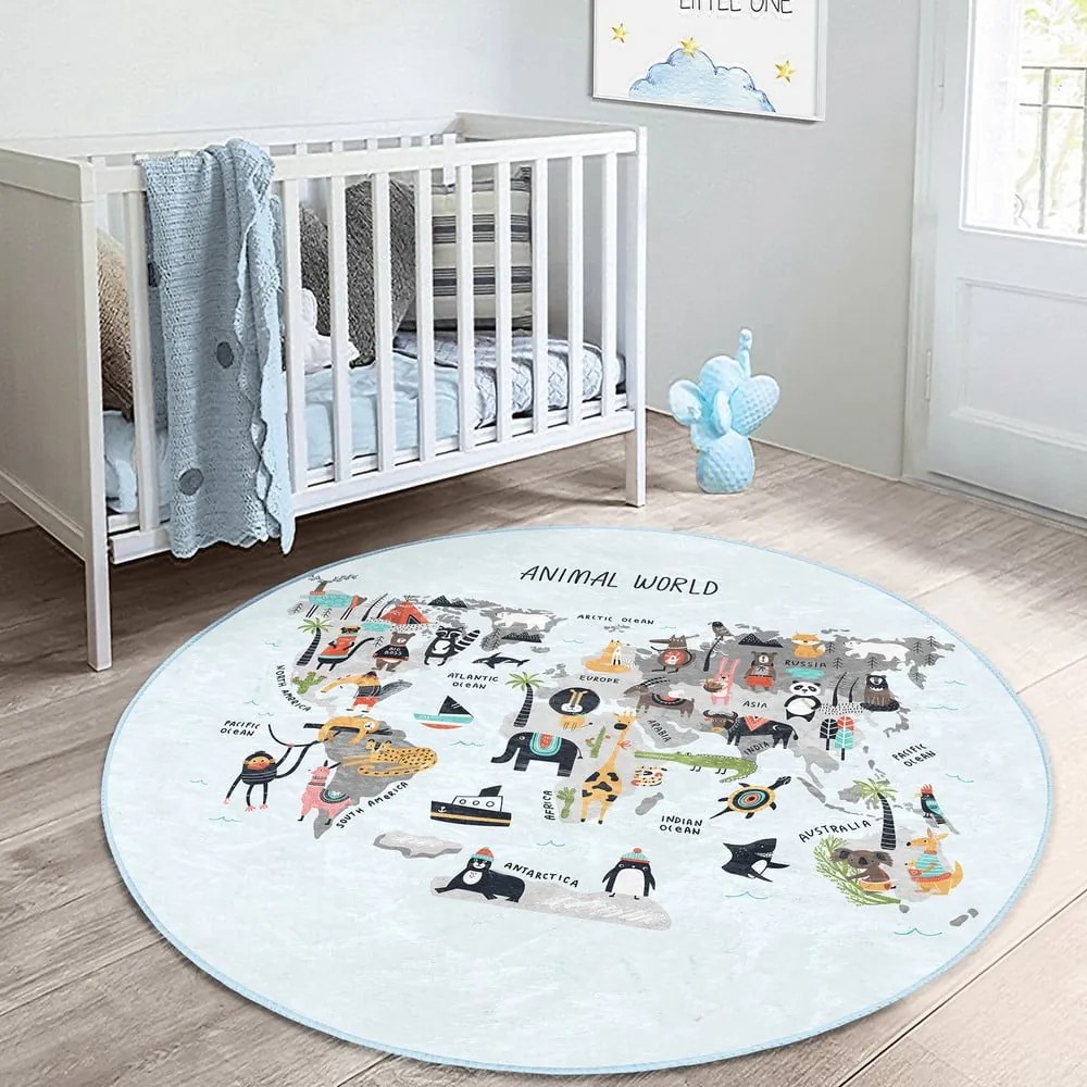 Tappeto azzurro per bambini ø 120 cm Comfort - Mila Home