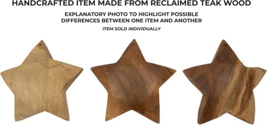 Decorazione Bintang Da App.In Teak Ric. Cmø19X5 Min2 (Pezzi Unici-Non Rip. In Serie)