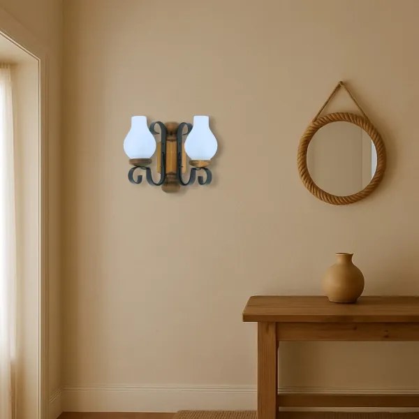 Brilagi - Applique RUSTIC 2xE14/40W/230V faggio