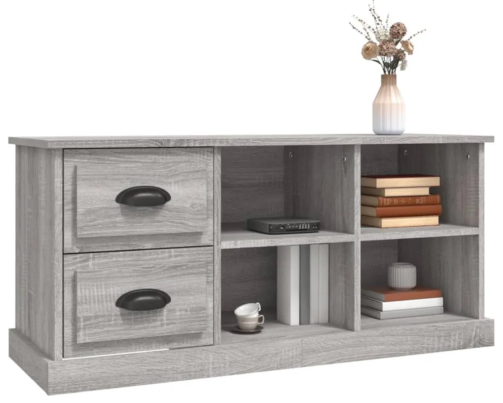 Mobile Porta TV Grigio Sonoma 102x35,5x47,5cm Legno Multistrato