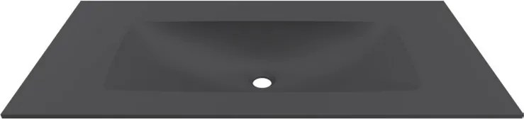 Lavabo da incasso per mobili 100.5 cm in keratek nero opaco | KK-1000NEL - KAMALU
