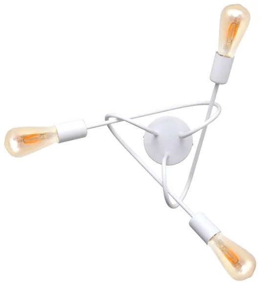 Lampadario a soffitto per bambini OXFORD 3xE27/15W/230V bianco