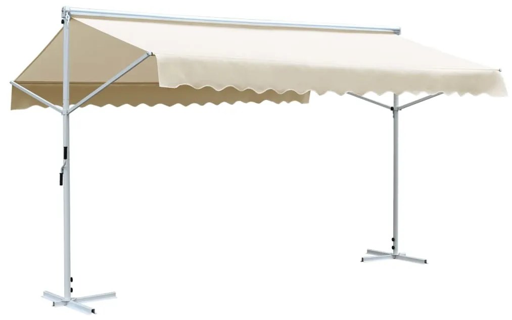 Tenda Parasole Con Piedistallo 500x300 Cm Crema /