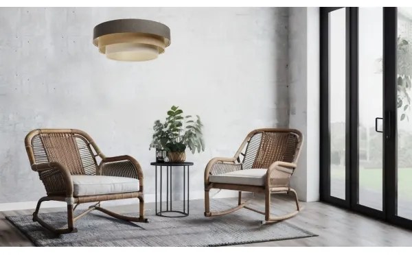 Lampadario a sospensione con filo BOHO TRINITI 1xE27/60W/230V grigio/beige/color crema