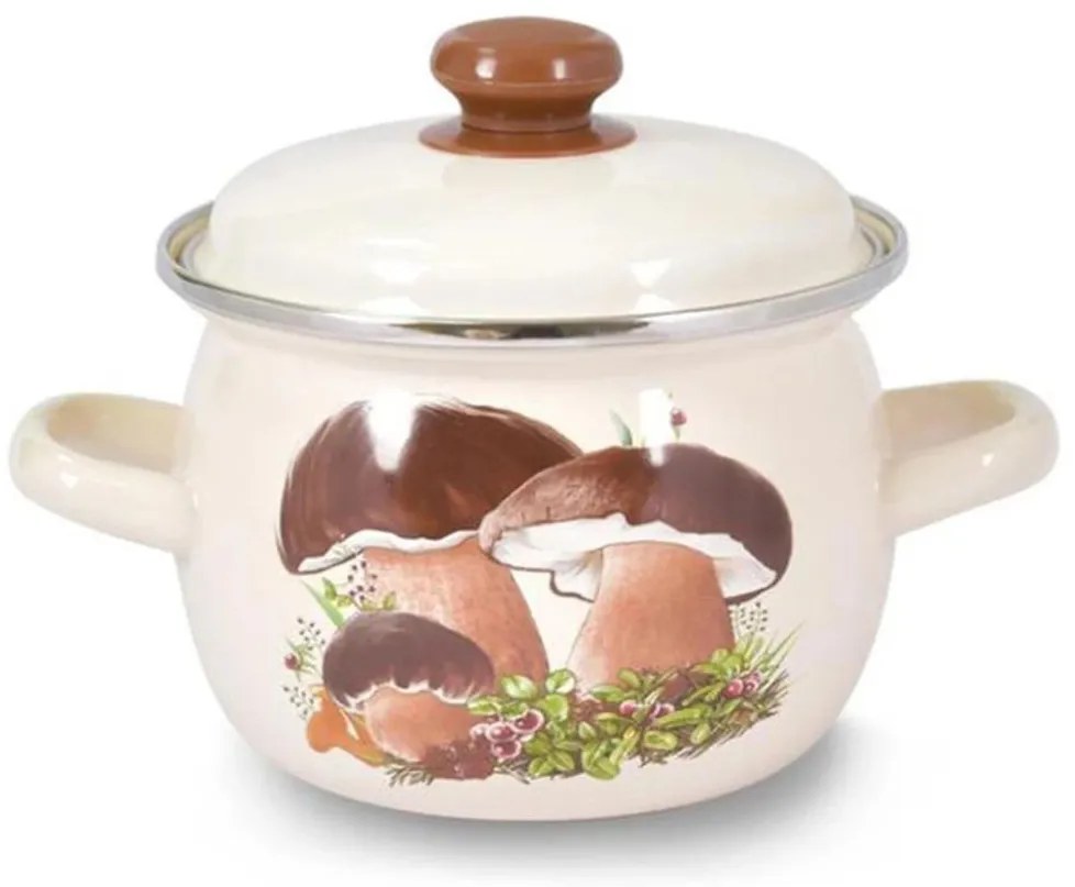 Pentola TORO 5 l con coperchio, motivo funghi