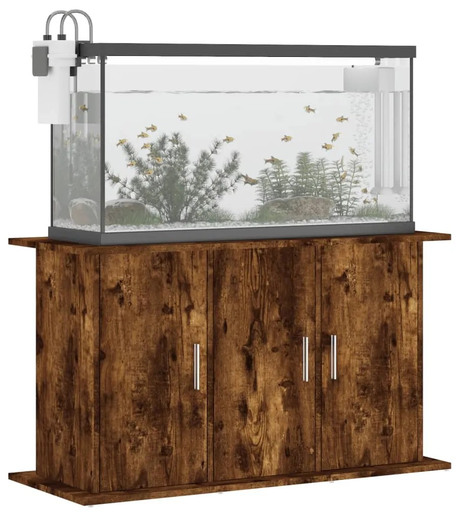 Supporto acquario 101x41x58 cm in legno multistrato rovere fumo