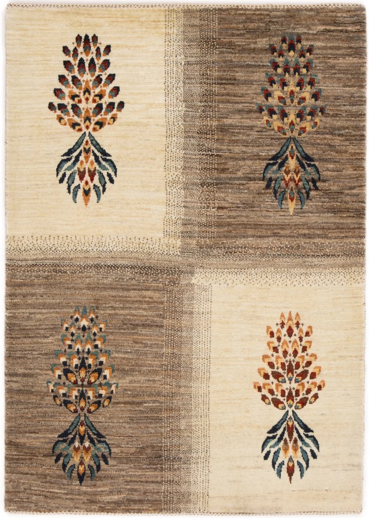 Loribaft Tappeto persiano 100 x 150 Beige (Iran) Annodato A Mano