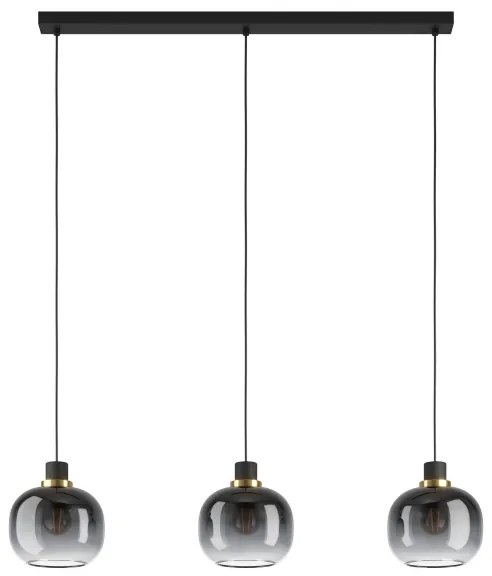 Eglo 99617 - Lampadario a sospensione con filo OILELLA 3xE27/40W/230V grigio