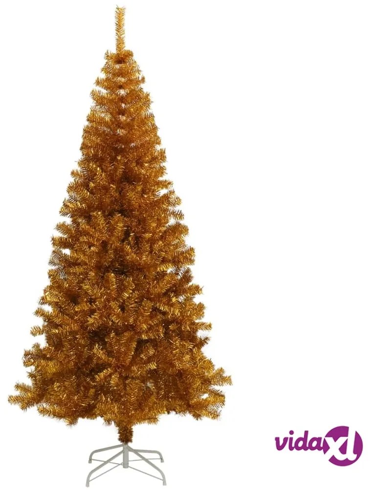 vidaXL Albero di Natale Artificiale con Supporto Oro 180 cm PET