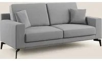 Divano 3 Posti 186x95x91 cm in Tessuto Grigio