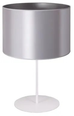 Duolla - Lampada da tavolo CANNES 1xE14/15W/230V diametro 20 cm argento/bianco