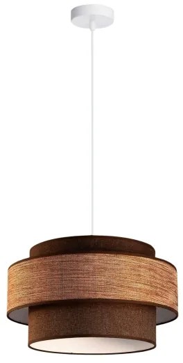 Lampadario a sospensione con filo GRACE 1xE27/60W/230V diametro 40 cm marrone/beige