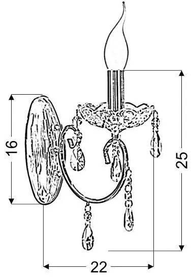 Applique AURORA 1xE14/40W/230V