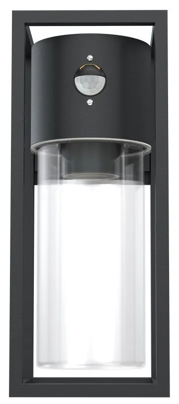 Applique Nera E27 con Sensore di Movimento IP54 - Serie VIMO Base E27