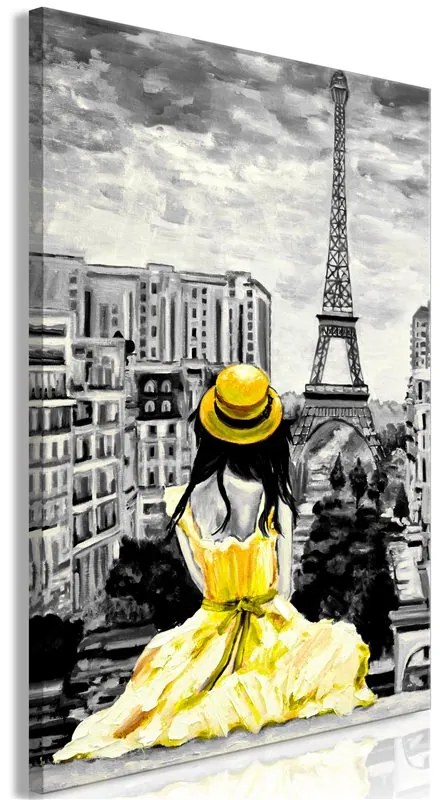 Quadro Paris Colour (1 Part) Vertical Yellow  Colore Giallo, Dimensioni e Misure 40x60