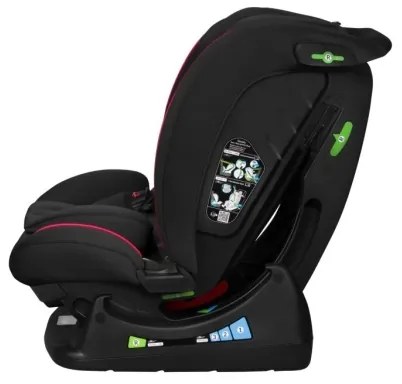 Lionelo - Seggiolino auto AART i-Dimensioni 40-150 cm nero/rosso