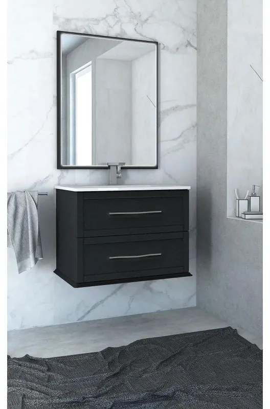 Specchio con illuminazione integrata bagno rettangolare Tiffany BADEN HAUS L 73 x H 90 x P 4 cm grigio / argento