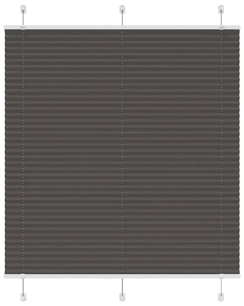 Tenda Plissettata Nera 115x100 Cm Larghezza Tessuto 114,4 Cm /