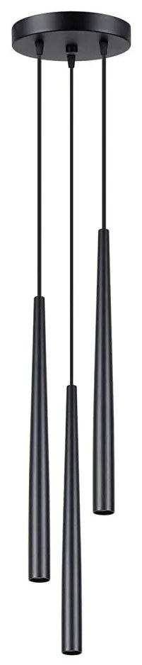 Sollux SL.1463 - Lampadario a sospensione con filo BLISS 3xG9/8W/230V nero